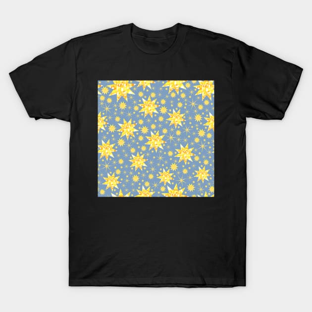 Sundazzle on Soft Blue Repeat 5748 T-Shirt by ArtticArlo